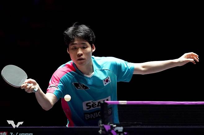 WTT 챔피언스 마카오에 나선 장우진의 경기 장면 [WTT 인스타그램 캡처. 재판매 및 DB 금지]