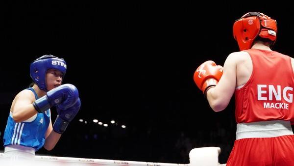 임애지 선수와 매키로렌(영국)과의 경기중 모습/사진=전남도체육회