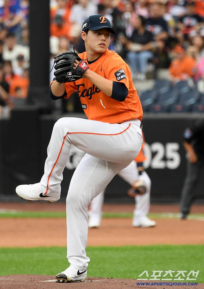 14일 대전 한화생명볼파크에서 열린 한화 이글스와 키움 히어로즈의 경기. 한화 문동주가 역투하고 있다. 대전=박재만 기자 pjm@sportschosun.com/2025.09.14/