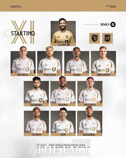 14일 산호세와 원정경기에 나선 LAFC의 스타팅11./LAFC