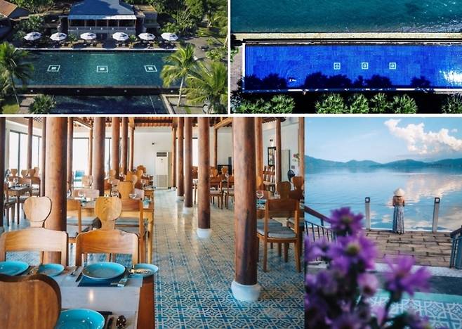 야외 수영장과 레스토랑 / 사진=베다나 라군 리조트