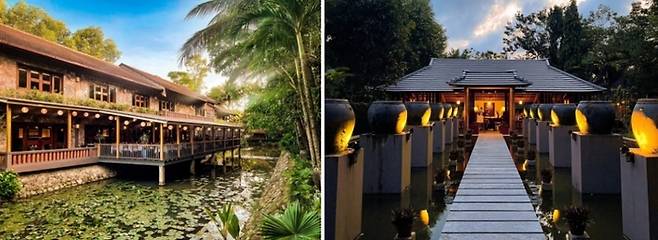 레스토랑 ‘슬로프 카페’(왼쪽)와 베다나 스파 / 사진=필그리미지 빌리지