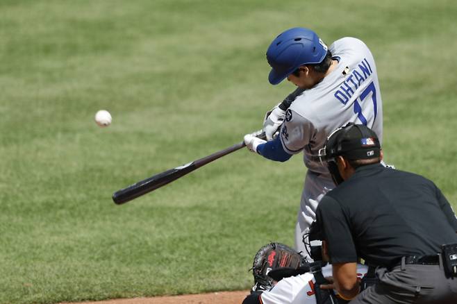 LA 다저스가 샌프란시스코 자이언츠를 제압했다. 사진은 LA 다저스의 오타니 쇼헤이가 지난달 7일(현지시각) 미 메릴랜드주 볼티모어의 오라크 파크 앳 캠든 야즈에서 열린 2025 메이저리그 볼티모어 오리올스와의 경기 3회 초 1점 홈런(시즌 48호)을 치는 모습. /사진=뉴시스