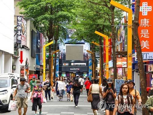 타이베이의 번화가인 시먼딩(西門町) 거리 [연합뉴스 자료사진]