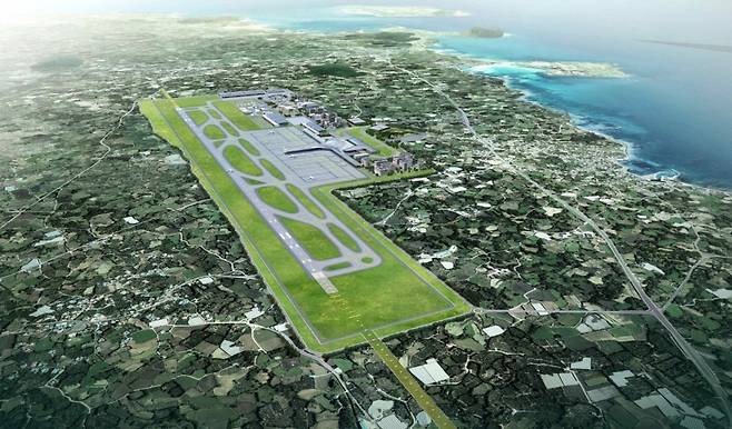 서귀포시 성산읍 일원에 설치되는 제주 제2공항 조감도.