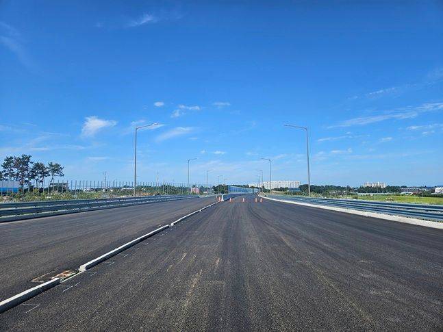 공사가 진행중인 새만금-전주 고속도로의 4공구 현장. ⓒ데일리안 이호연 기자