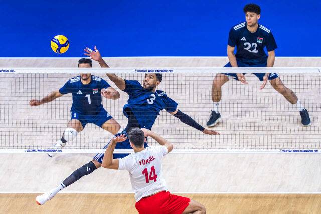 분투했지만 팀 패배를 막지 못한 아흐메드 이크바이리./Volleyballworld