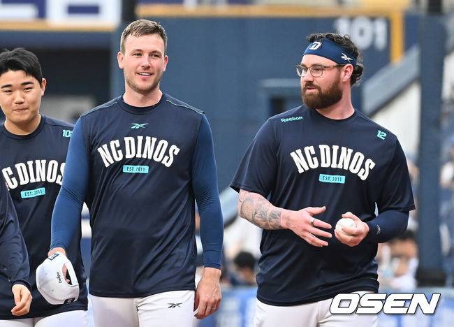 [OSEN=창원, 이석우 기자] NC 다이노스 라일리, 로건 / foto0307@osen.co.kr