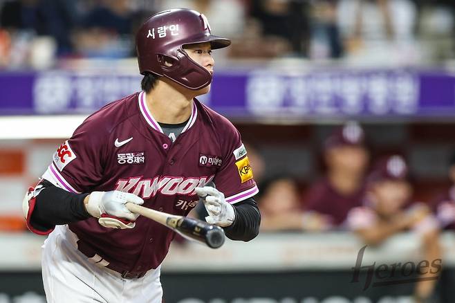 키움 박주홍은 파워 히팅보다 콘택트 능력에 초점을 맞추며 타격 페이스를 끌어올리고 있다. 사진제공｜키움 히어로즈