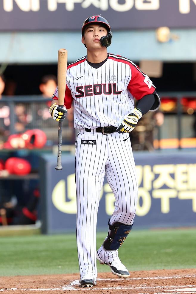 ▲ 김현종은 공수주를 모두 갖춘 올라운드 플레이어로 성장할 가능성이 높다는 평가를 받는다 ⓒLG트윈스
