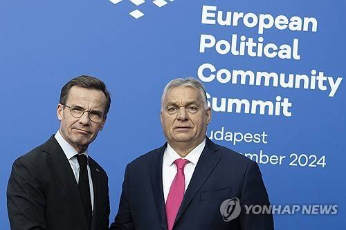 스웨덴-헝가리 총리 [EPA 연합뉴스 자료사진. 재판매 및 DB 금지]