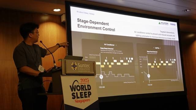 현대건설의 AI 기반 수면케어 솔루션 '헤이슬립'이 의학적 검증과 세계적인 권위의 수면 학술대회 발표를 통해 수면 개선 효과를 공식적으로 입증했다. /현대건설