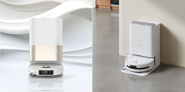 중국 로봇청소기 브랜드에 대한 보안 문제가 해외에서도 지적되면서 소비자들의 우려가 커지고 있는 것으로 나타났다. 사진은 드리미 X40 Ultra 올인원 로봇청소기(왼쪽)와 에코백스 T80 OMNI 아쿠아 롤러 물걸레 로봇청소기(오른쪽). 각 사 제공