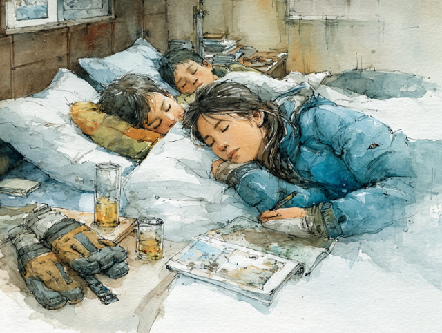 인공지능이 그린 김유영씨 가족. 그래픽=김동욱 기자·미드저니