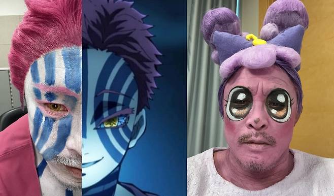 이종격투기 선수 겸 방송인 추성훈이 인기 애니메이션 '귀멸의 칼날' 속 캐릭터로 완벽 변신했다. /사진=추성훈 SNS