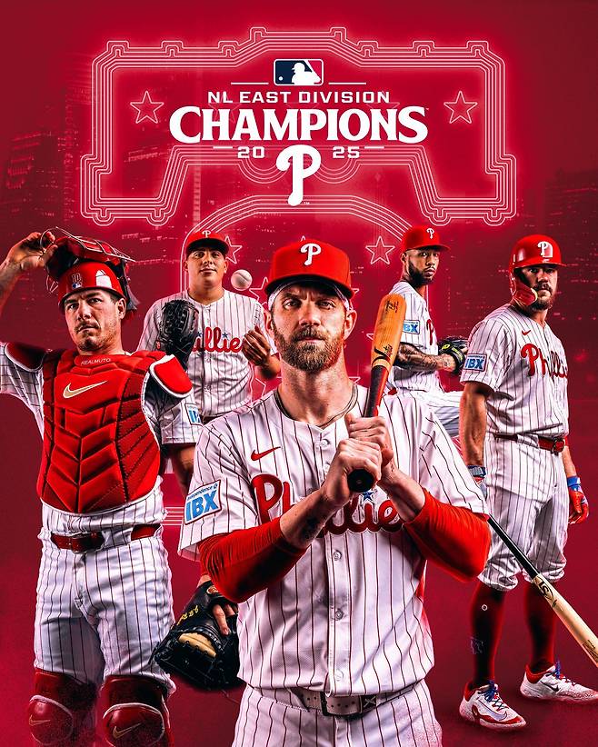 필라델피아 필리스 내셔널리그 동부지구 우승. 사진=필라델피아 필리스 SNS