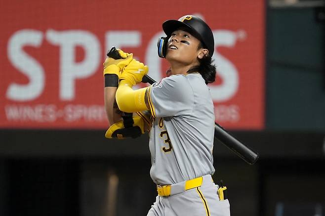 피츠버그 배지환은 16일(한국시간) 마이너리그 트리플A로 강등됐다. 그는 이달 8일 콜업 이후 6경기서 9타수 무안타로 침체했다.｜AP뉴시스