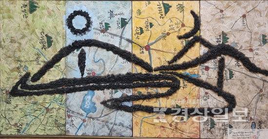 ▲ 울산 울주군이 한글날을 기념해 10월15일까지 울주군청 1층 울주갤러리에서 '울주의 뜰에서 만남들 느낌들 생각들 한글에 품고' 글그림전을 개최한다. 울주군청 제공