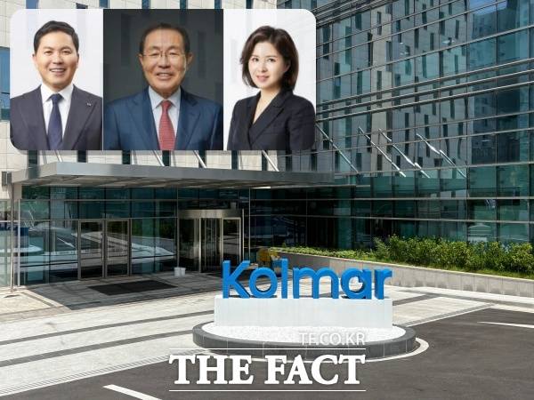 콜마비앤에이치 경영권을 놓고 콜마그룹 내 오너 간 갈등이 격화하고 있다. 사진은 판교에 위치한 콜마 사옥 전경. 왼쪽부터 윤상현 콜마홀딩스 부회장, 윤동한 콜마그룹 회장, 윤여원 콜마비앤에이치 대표이사. /더팩트 DB, 한국콜마