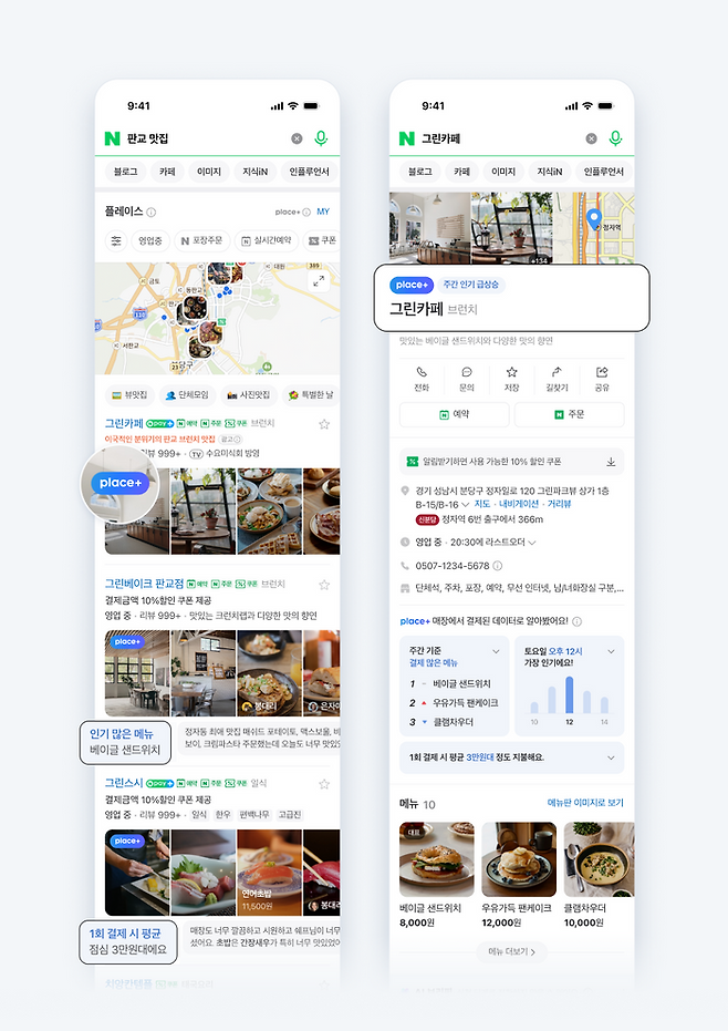 네이버가 POS와의 연동으로 음식점 현장 정보를 쉽게 관리 및 확인 가능한 '플레이스 플러스 베타' 서비스를 고도화하고 있다.ⓒ네이버