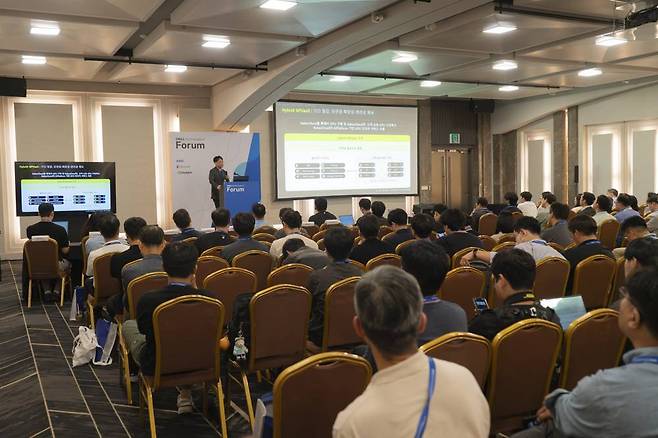 이재한 카카오엔터프라이즈 부사장은 이번 행사에서 카카오클라우드의 하이브리드 GPUaaS 서비스를 처음으로 공개해 눈길을 끌었다 / 출처=IT동아