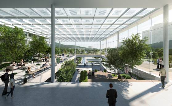 대구시 신청사 설계 당선작. 1층에는 도서관 등 시민들을 위한 공간들이 조성돼 있다. [사진 대구시]