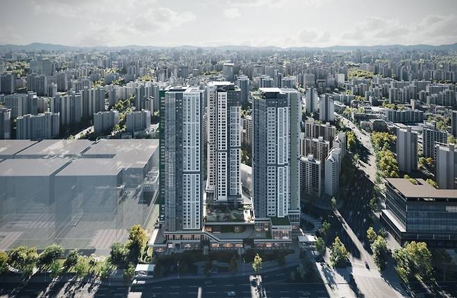 경기 수원 영통구 ‘망포역 푸르지오 르마크’ 조감도. 대우건설 제공