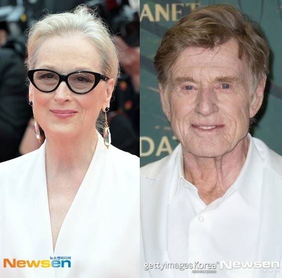 왼쪽부터 메릴 스트립, 로버트 레드포드