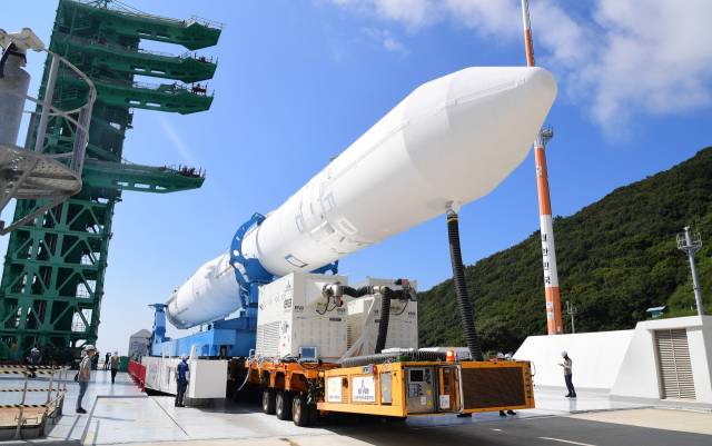 발사대로 이동한 누리호의 모습. 사진제공=우주항공청