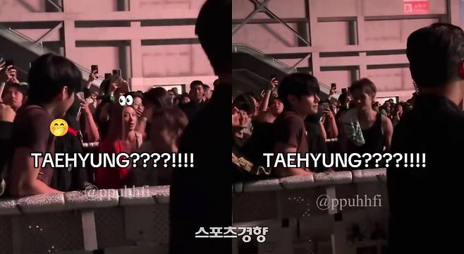 뷔와 리정의 모습이 담긴 영상. 틱톡 계정 캡처