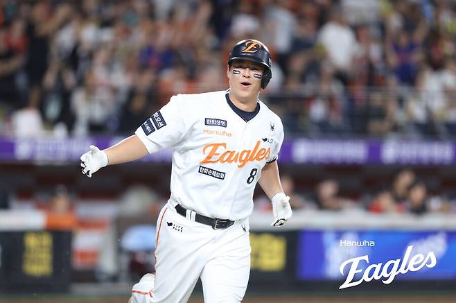 ▲ 앞으로 다가올 중요한 경기에서의 활약을 다짐하고 있는 한화 노시환 ⓒ한화이글스