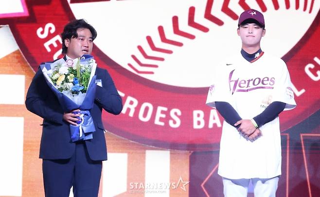 [포토] 토끼눈 박석민 '아들 박준현 자랑스러워'