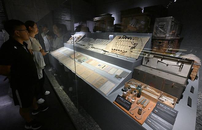 중국 하얼빈 731부대 유적지 박물관 내부 모습. 사진=인천경기기자협회 공동취재단