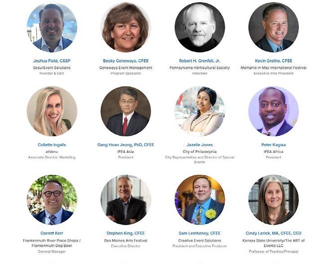정강환 교수와 함께 이번 축제 무대에 함께 하는 전 세계 주요 인사들 면면. 사진=IFEA 제공.