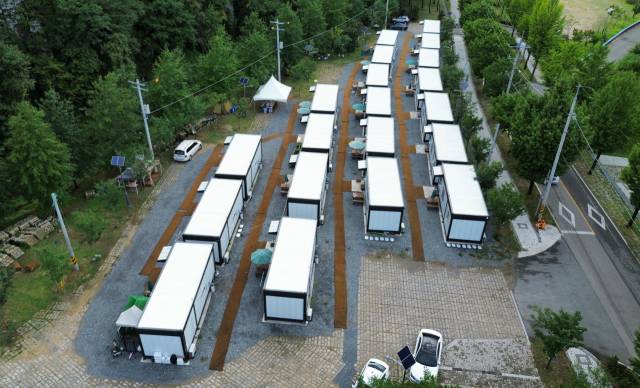 의성 구계리 임시주택 전경