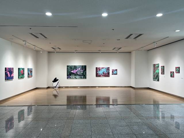 박지원 작가의 개인전이 열리고 있는 갤러리 라온 전시장 전경. 달서아트센터 제공