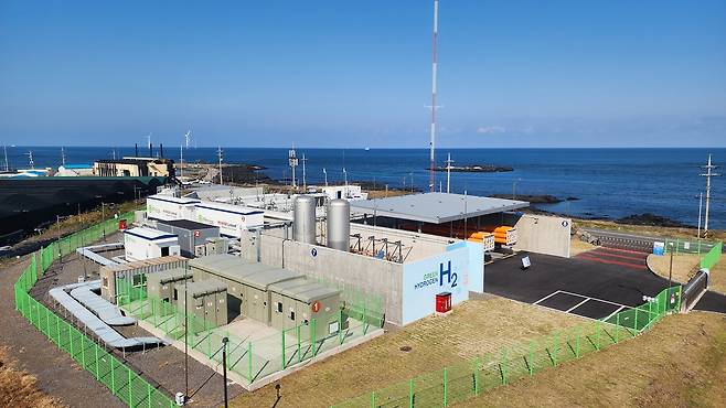 제주시 구좌읍 행원리에 위치한 수소 생산 시설 / 사진=제주도