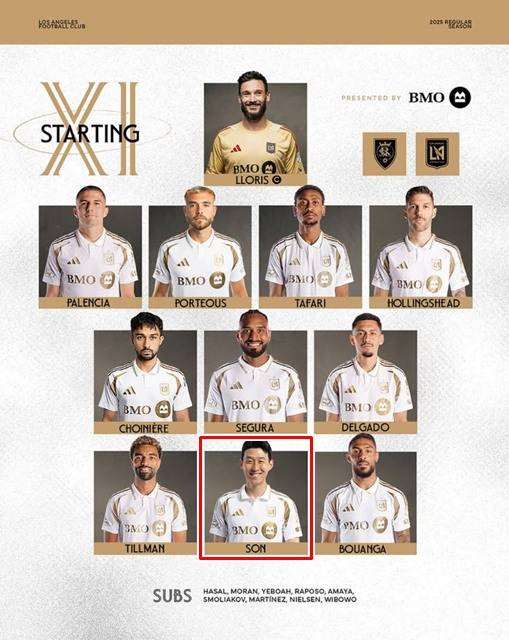 18일 LAFC의 솔트레이크전 스타팅11./LAFC