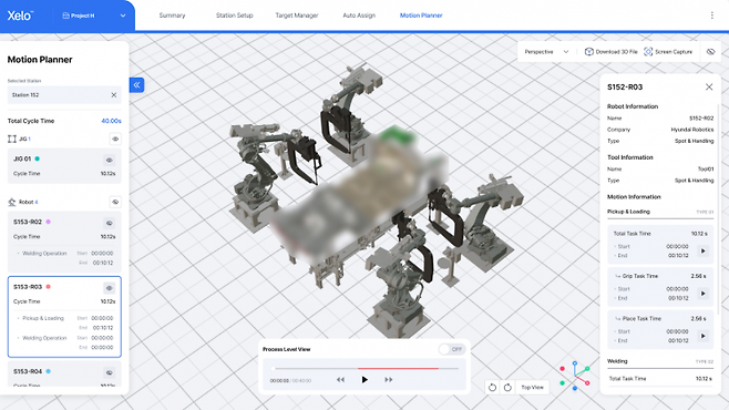 스타트업 로아이가 개발한 AI 로봇 공정 플래닝 플랫폼 셀로(XELO). 로아이 제공