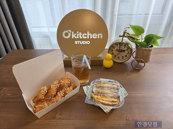 지난 17일 진행된 오뚜기 쿠킹 클래스 현장에 마련된 포토존./사진=박수림 기자