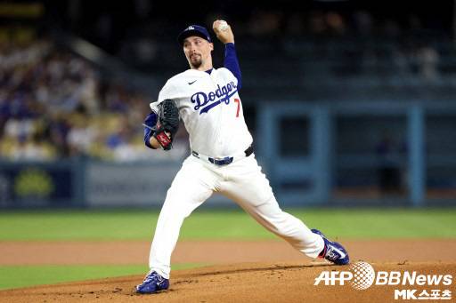 블레이크 스넬은 이날 7이닝 무실점 호투했다. 사진(美 로스앤젤레스)=ⓒAFPBBNews = News1