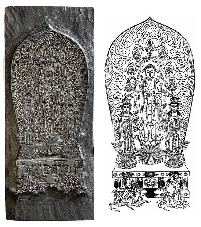 [서울=뉴시스] 선광사 아미타삼존불 (사진=고판화박물관 제공) 2025.09.18. photo@newsis.com *재판매 및 DB 금지