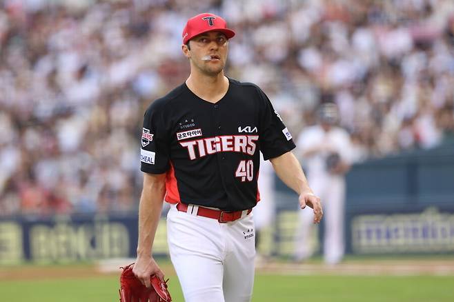 ▲ 팔꿈치 염증으로 1군 엔트리에서 빠진 제임스 네일 ⓒKIA 타이거즈