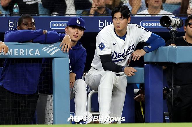 LA 다저스 오타니 쇼헤이(오른쪽)./AFPBBNews=뉴스1