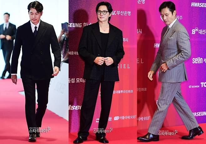 정우성·장동건·이병헌. 사진 I 강영국 기자