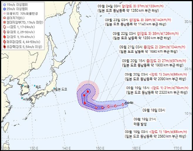 태풍 ‘너구리’ (사진=기상청 홈페이지)