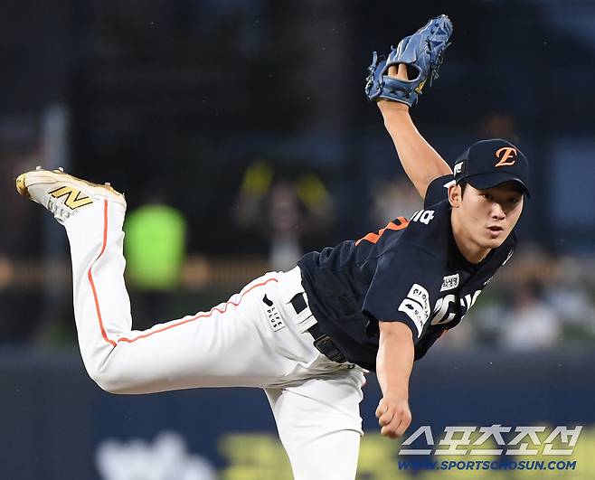 18일 광주 기아챔피언스필드에서 열린 한화-KIA전. 한화 선발투수로 등판한 윤산흠. 광주=정재근 기자 cjg@sportschosun.com/2025.9.18/