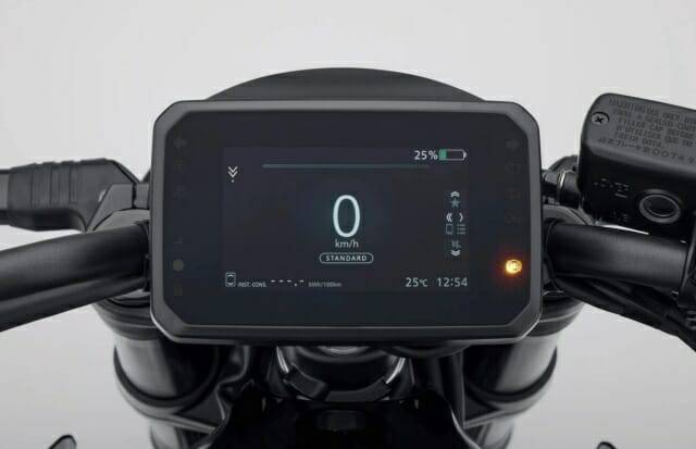 5인치 TFT 디스플레이에는 로드싱크 스마트폰 연결 기능 등이 제공된다. (출처=혼다)