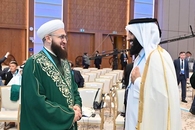17일 카자흐스탄 아스타나에서 개막한 세계전통종교지도자회의 참석자들./카자흐스탄 상원