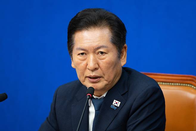 정청래 더불어민주당 대표.뉴스1